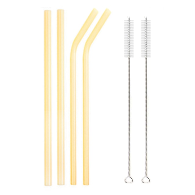 Borosilicate Glass Straws - 4 pack