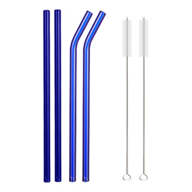 Borosilicate Glass Straws - 4 pack