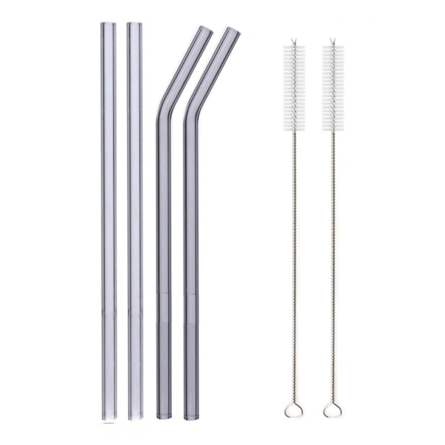 Borosilicate Glass Straws - 4 pack