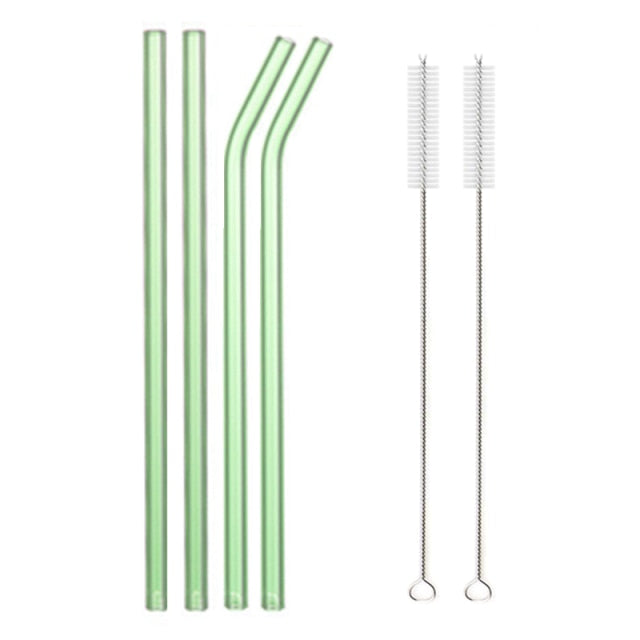 Borosilicate Glass Straws - 4 pack