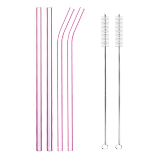 Borosilicate Glass Straws - 4 pack