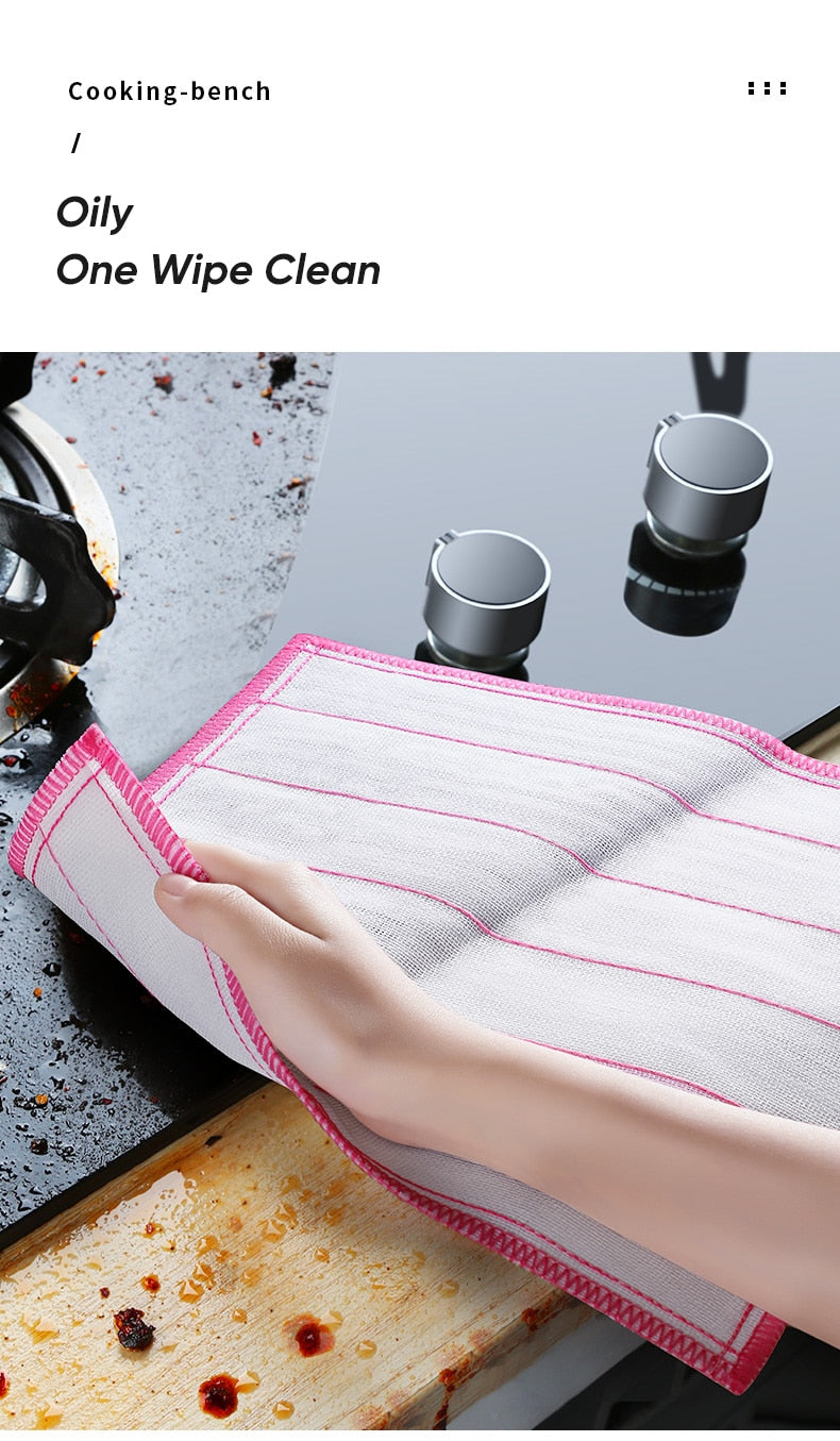 Kitchen Cotton Dishcloth - 8 Super Absorbent Dish Towels